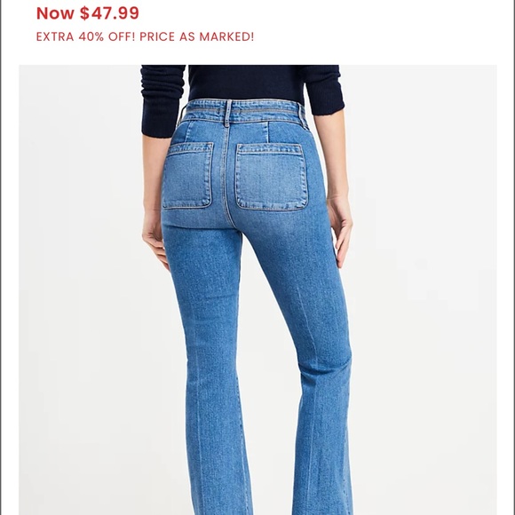 Loft slim flat jeans in medium wash - Picture 2 of 4